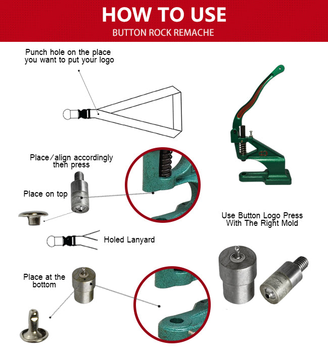 ID Button Rock  (Rematche) (1000pc/pack）Silver
