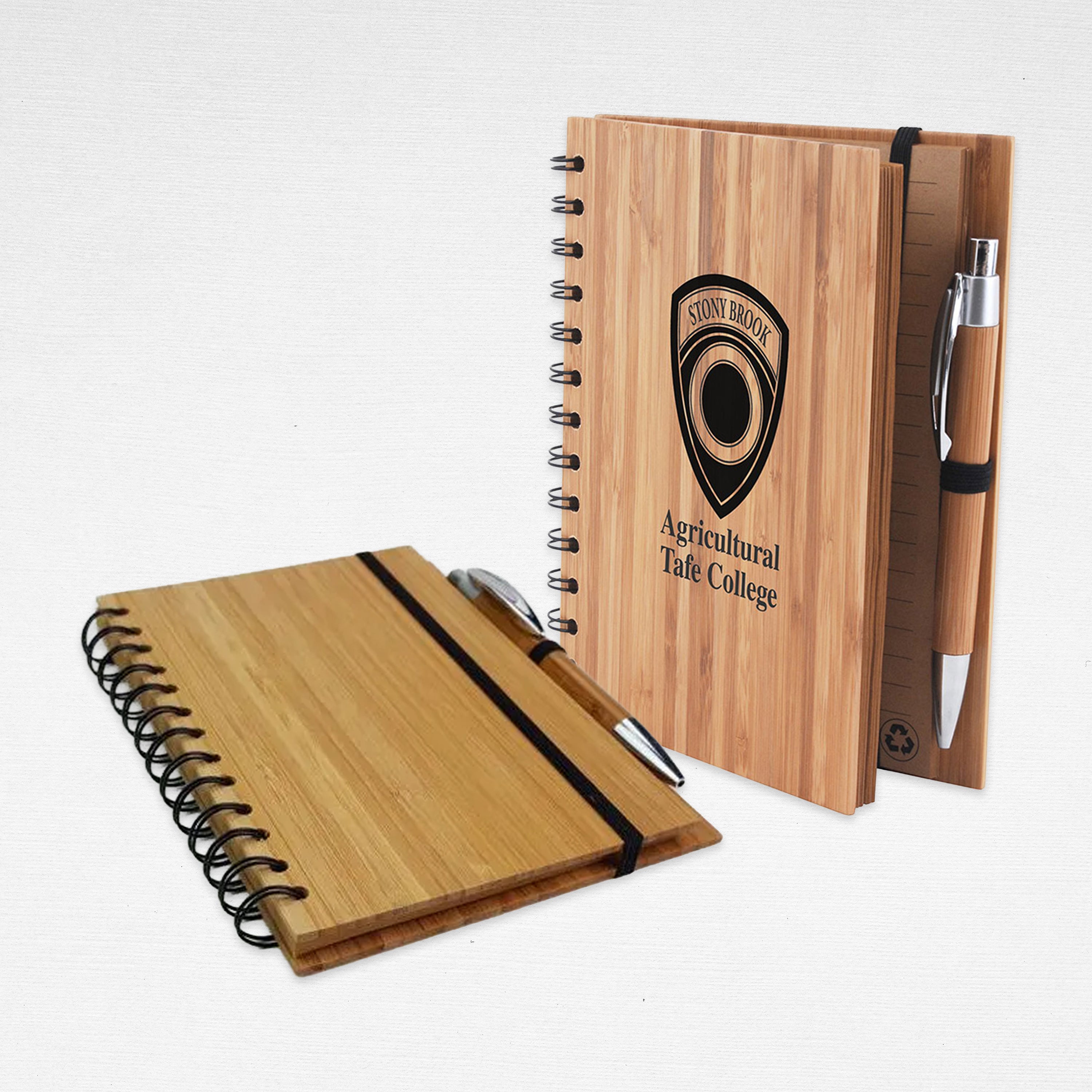 Bamboo Spring Notebook with KRAFT Pen 14cm*18cm