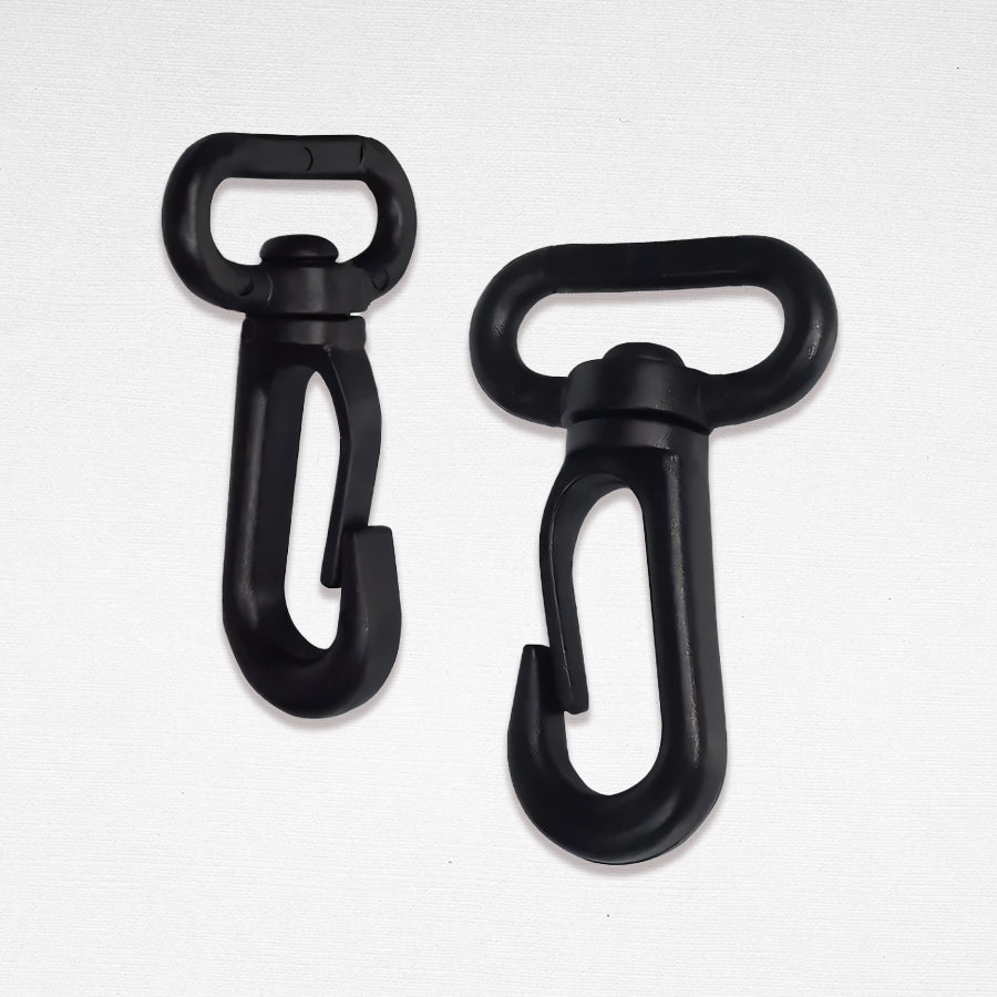 Black Plastic ID Hook for Lanyards and Lace Accessories 100pcs/pack