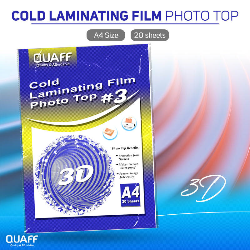 Quaff Cold Laminating Photo Top (20sheet/pack)