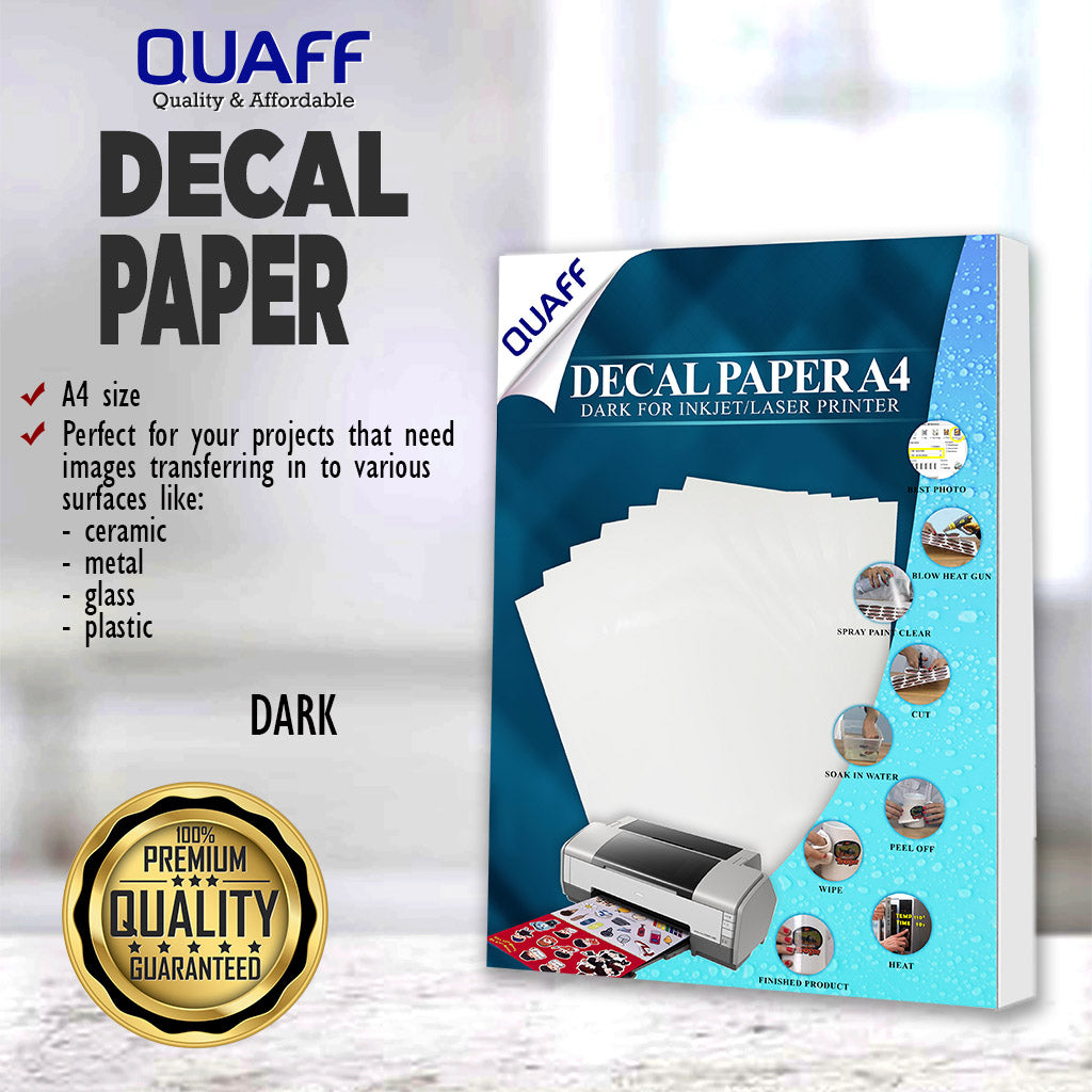 DECAL PAPER A4 FOR INKJET PRINTER