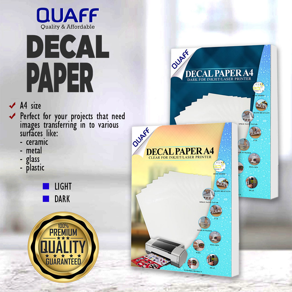DECAL PAPER A4 FOR INKJET PRINTER