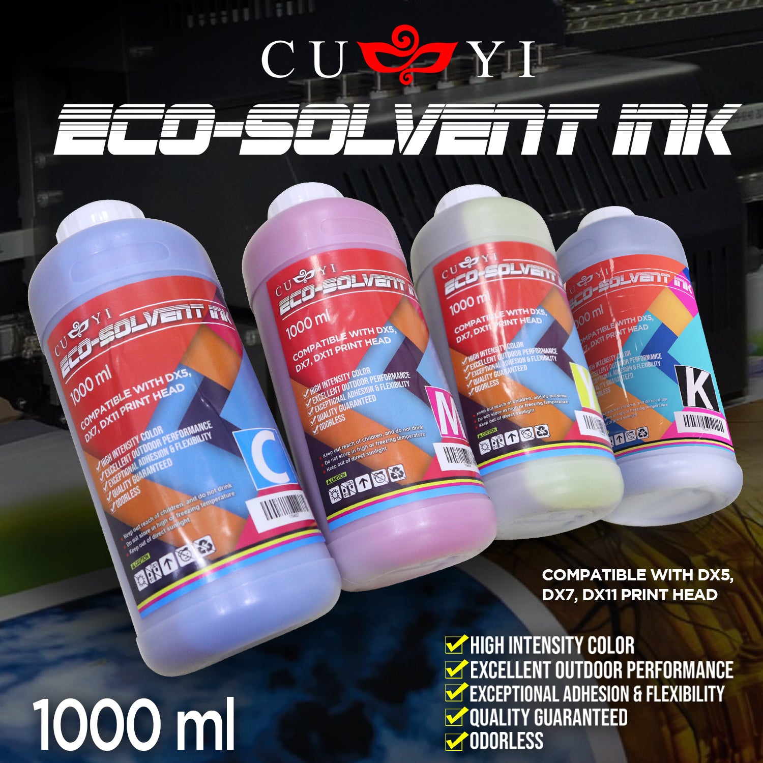 CUYI ECO-Solvent EPSON DX5/6/7 Head 1 Liter