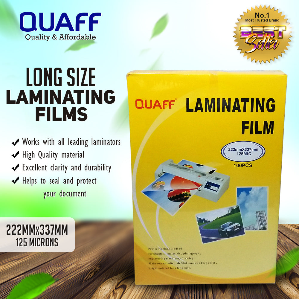 Quaff Laminating Film Long/Short/A4 (100pcs)