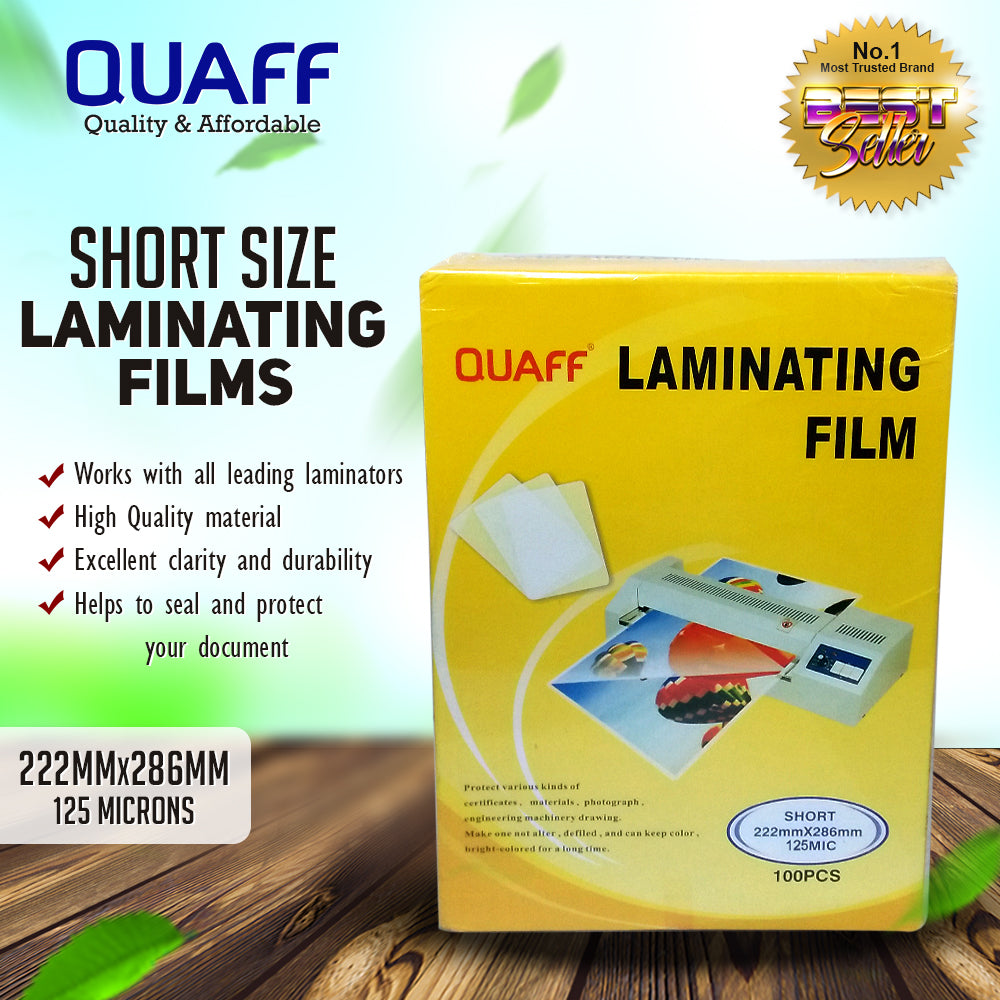 Quaff Laminating Film Long/Short/A4 (100pcs)