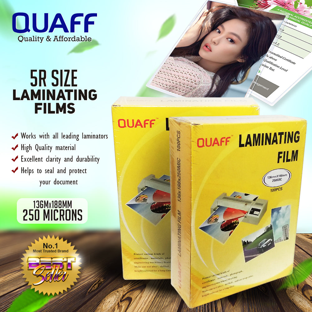 Quaff Laminating Film 3R/4R/5R (100sheet/pack)