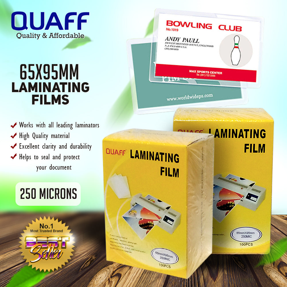 Quaff Laminating Film ID Sizes (100sheet/pack)