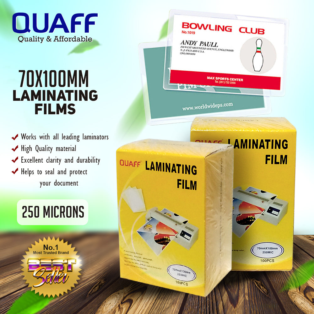 Quaff Laminating Film ID Sizes (100sheet/pack)