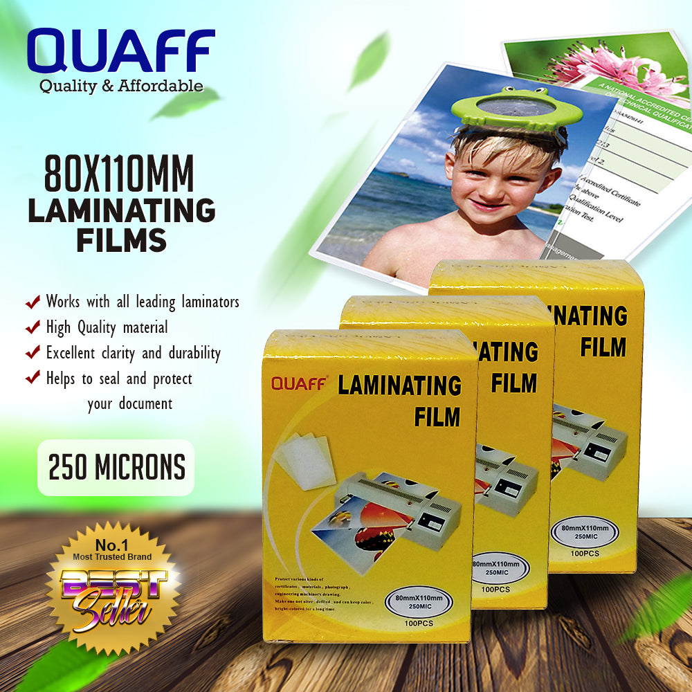 Quaff Laminating Film ID Sizes (100sheet/pack)