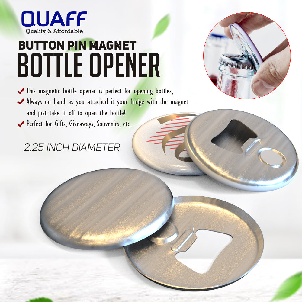 Quaff Magnet Opener For Button Pin 2.25 Inches 100pcs