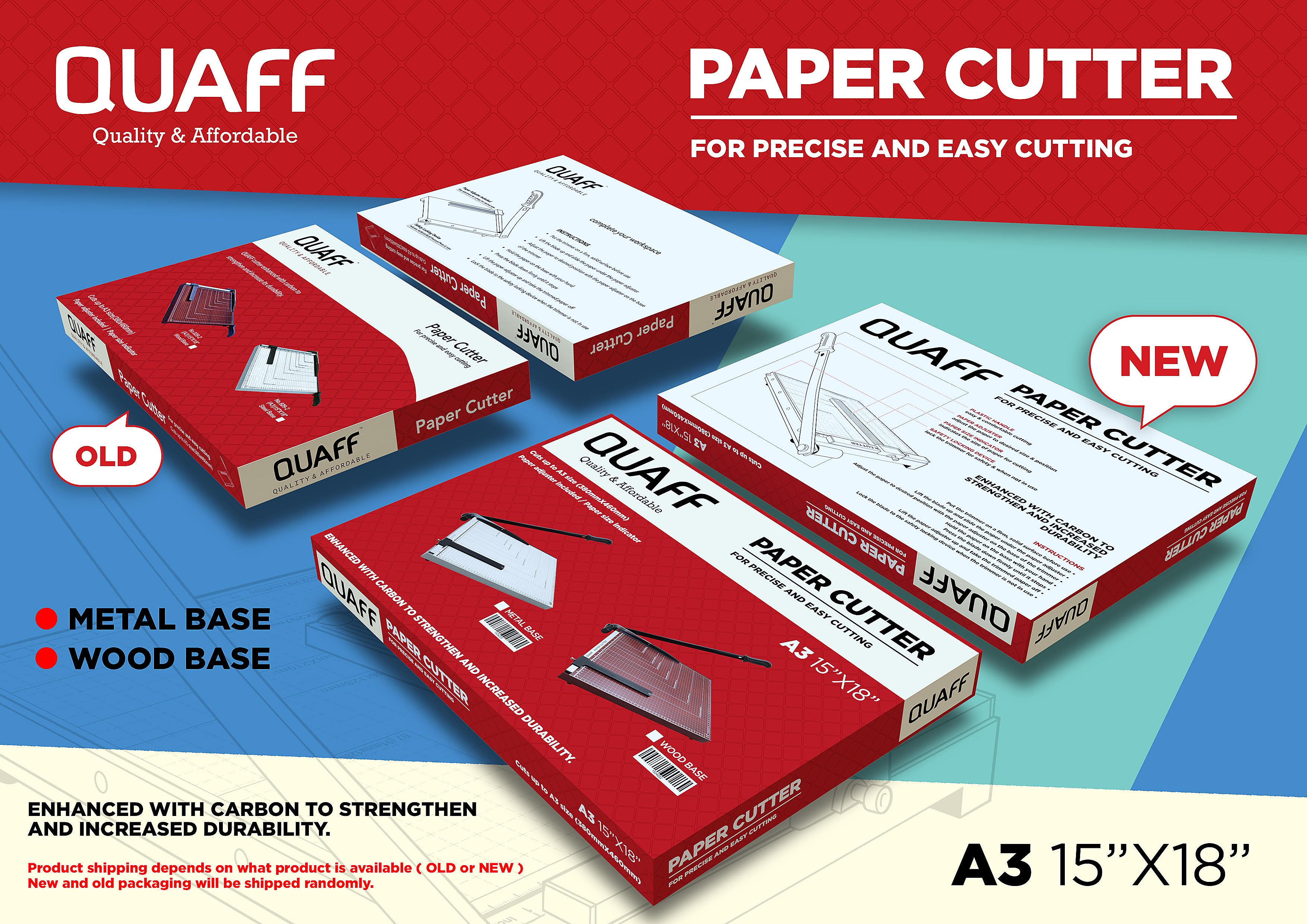 Quaff Paper Cutter Wood and Metal