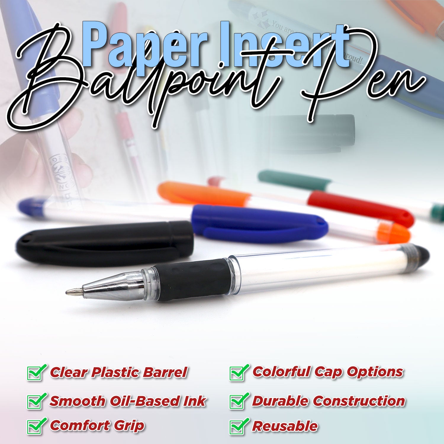 Paper Insert Ballpoint Pen