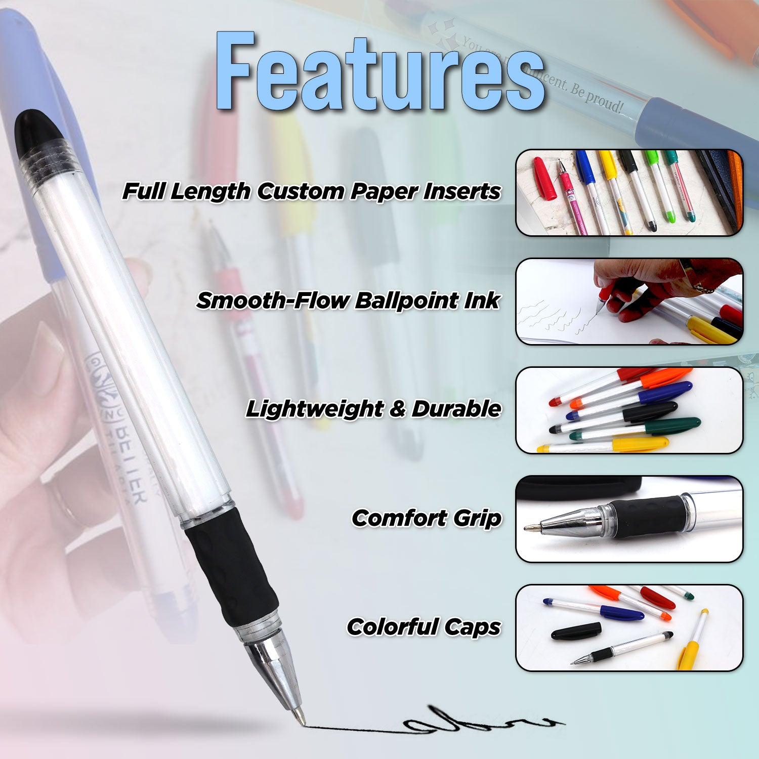 Paper Insert Ballpoint Pen