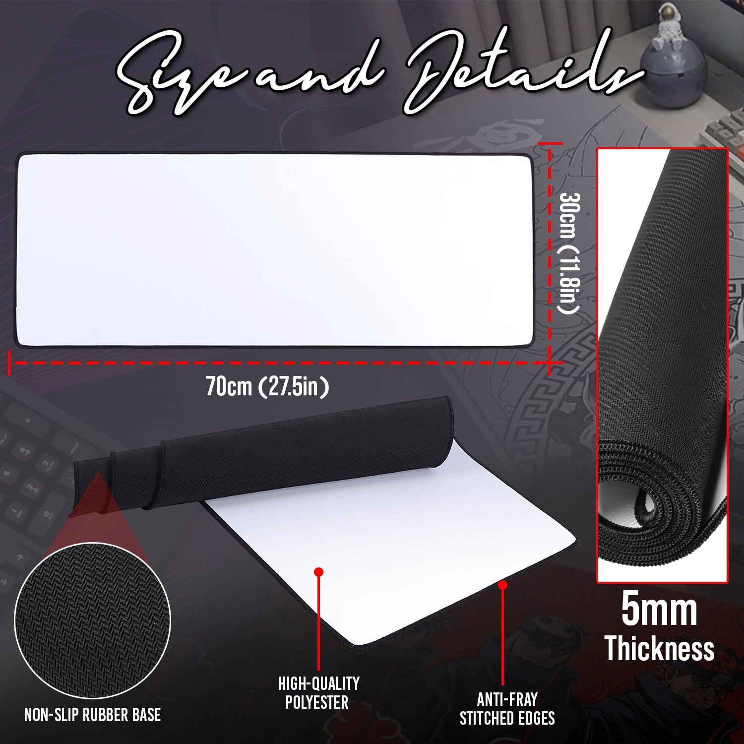 QUAFF GAMING MOUSE PAD  30cmx70cm