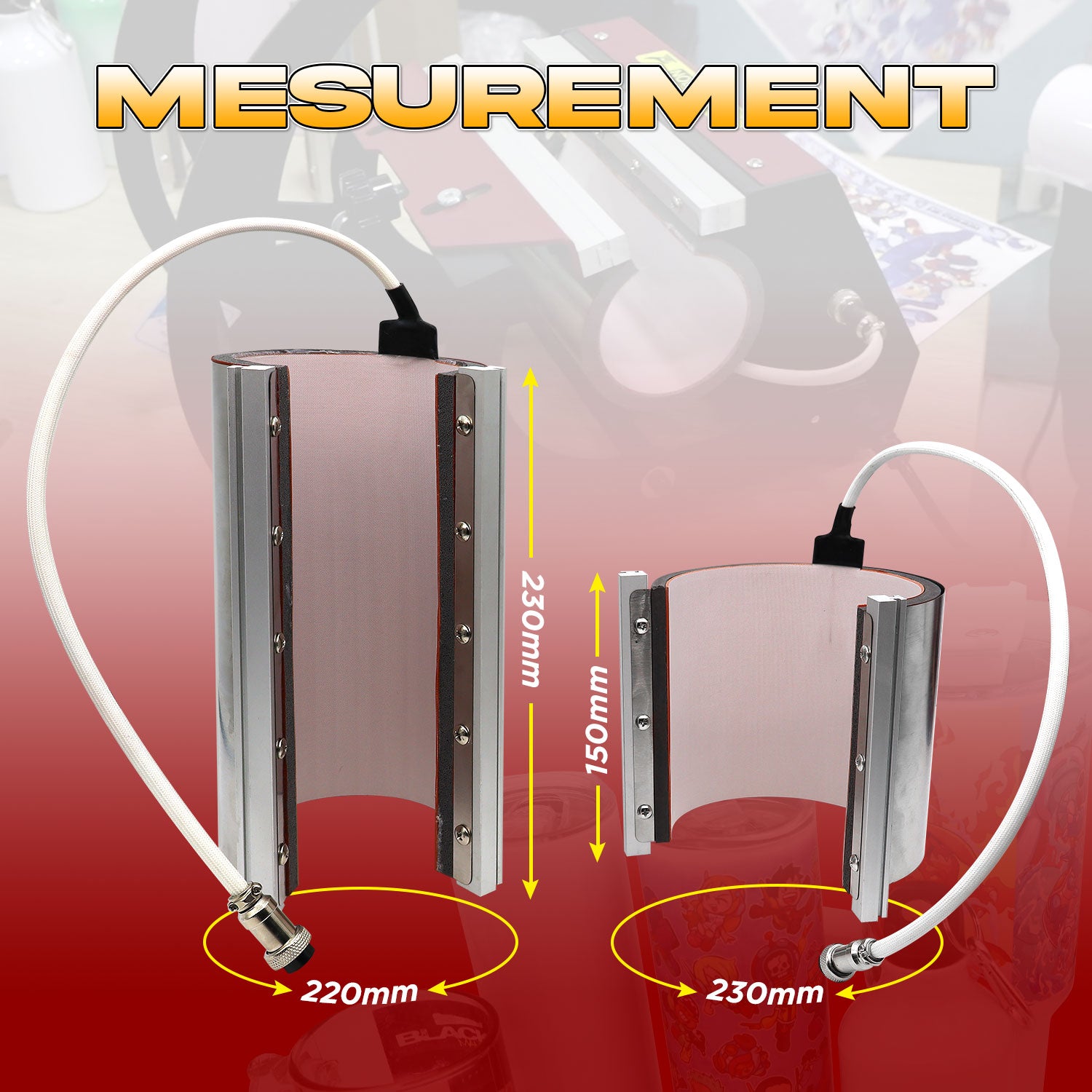 CUYI Mug Press Heating Pad Long（220*230mm）for 40oz mug press