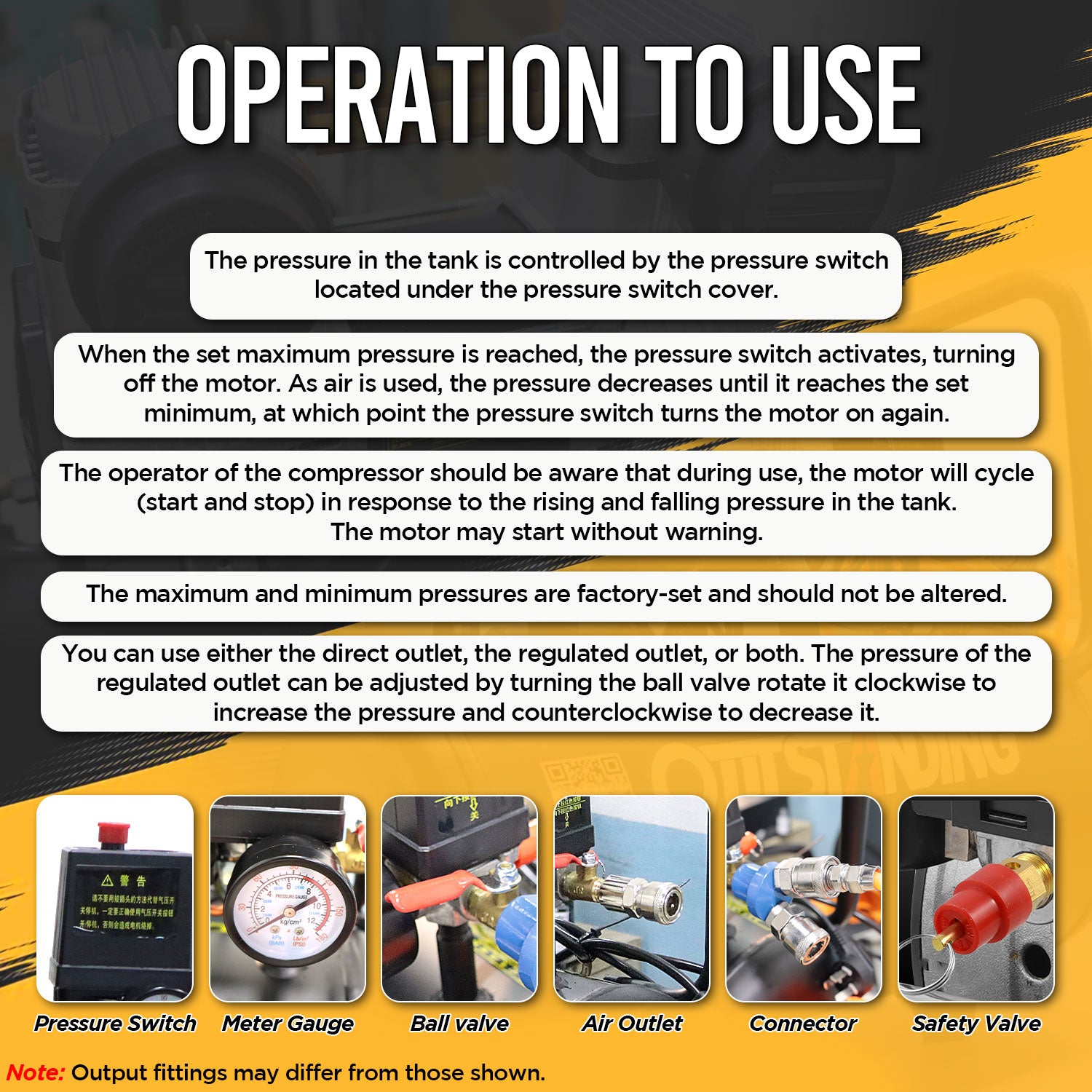 Air compressor For Heat Press 30L-1100w Black