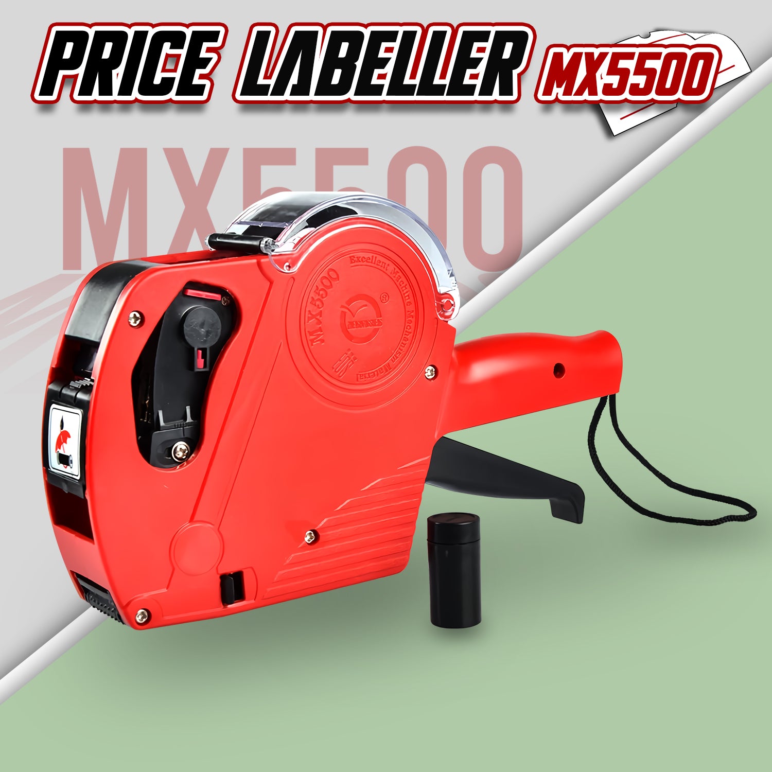 MX-5500 Price Tag Gun 8-digits with paper price label