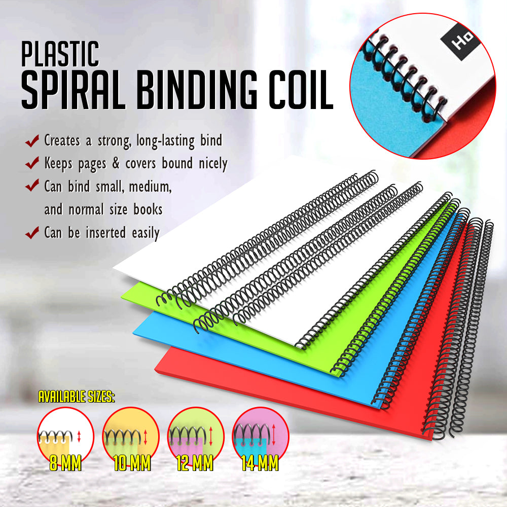 PLASTIC Spiral Binding Coil 100pcs/pack