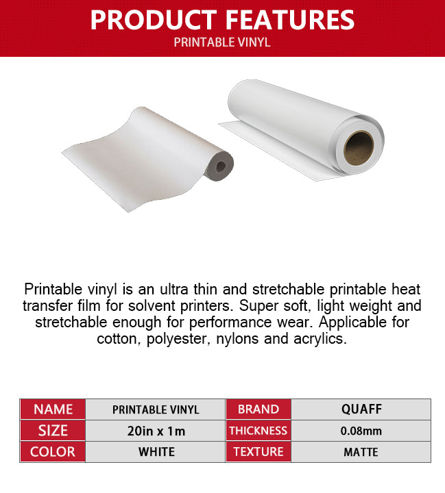 PVC PRINTABLE VINYL FOR ECO-SOLVENT INK (CDP-DP WHITE)