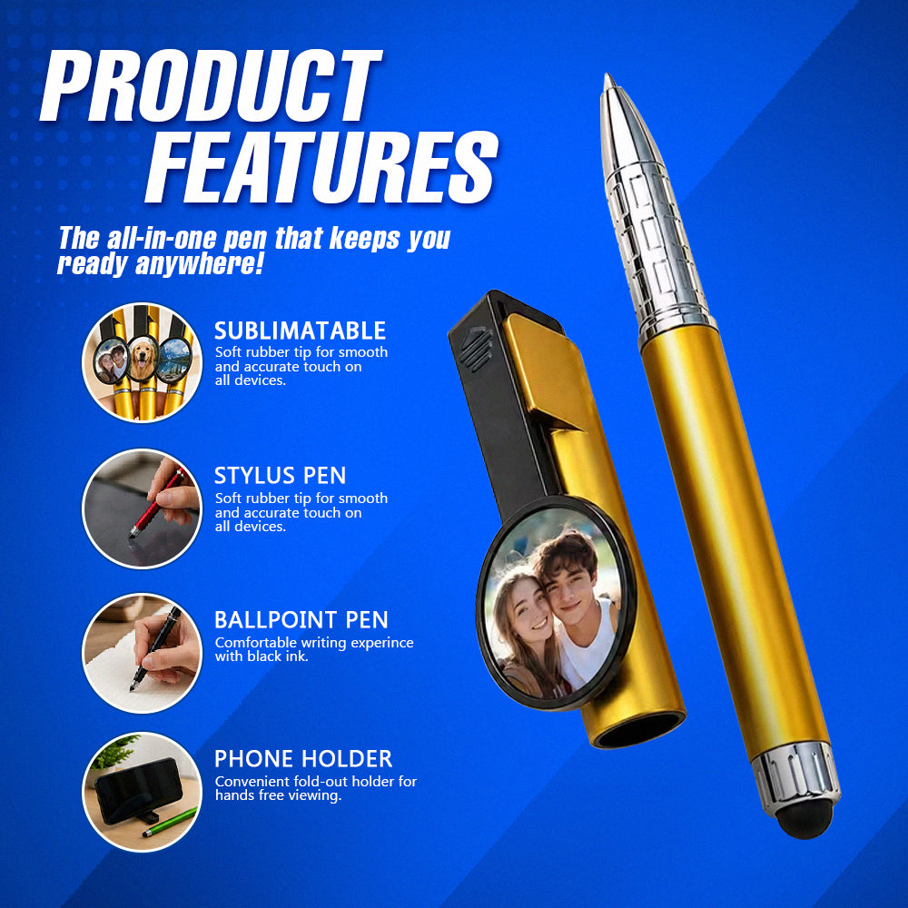 Sublimation Badge 3in1 Stylus Pen (black ink 1mm)
