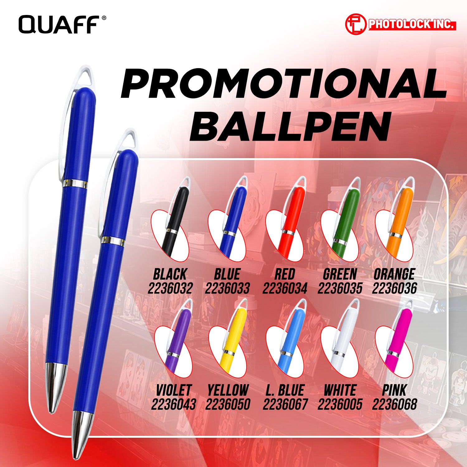 Promotional Colored Ballpen (5pcs)