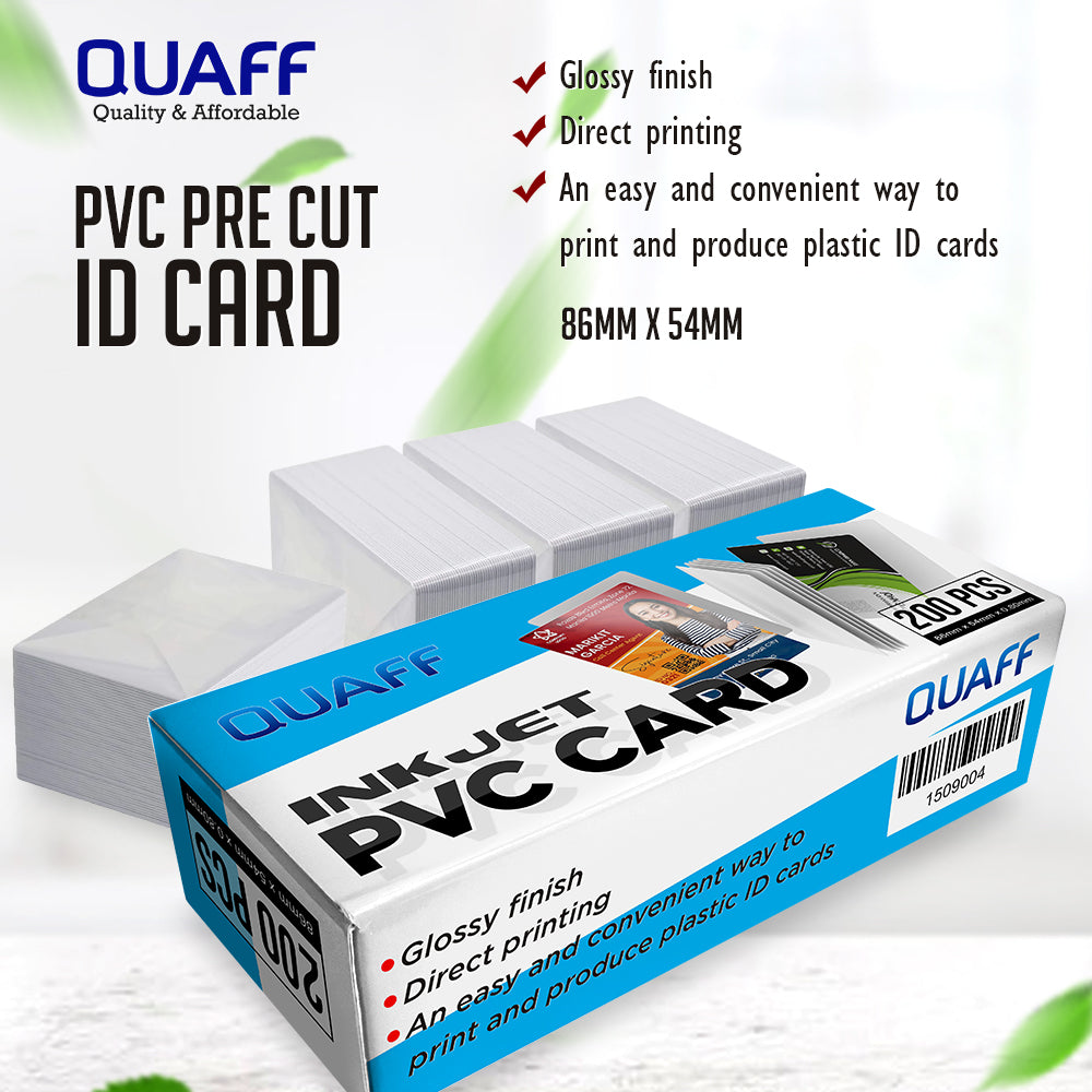 QUAFF PVC Pre Cut Card  For Inkjet Printer(86-54mm)