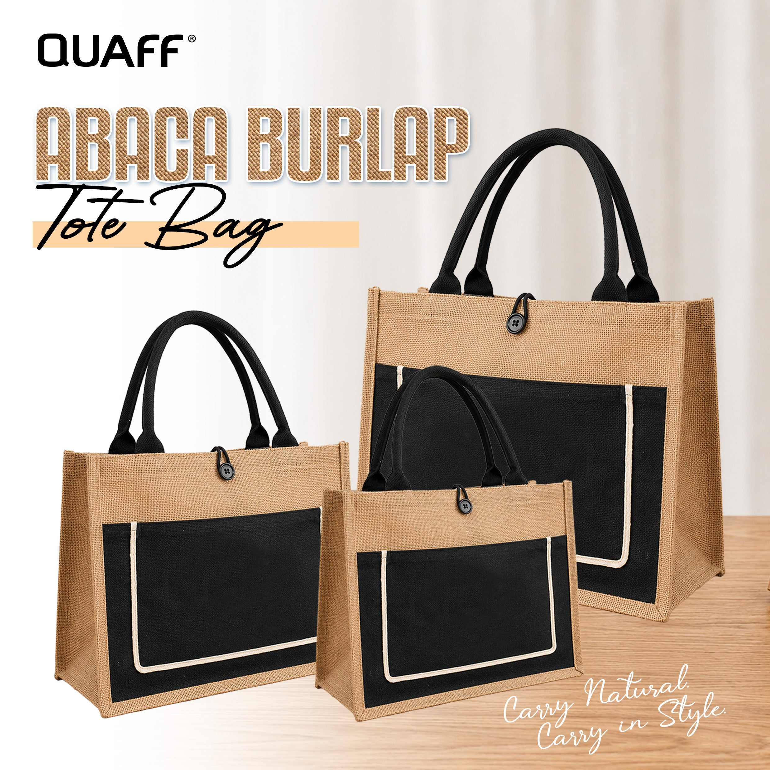 Abaca Burlap Tote Bags