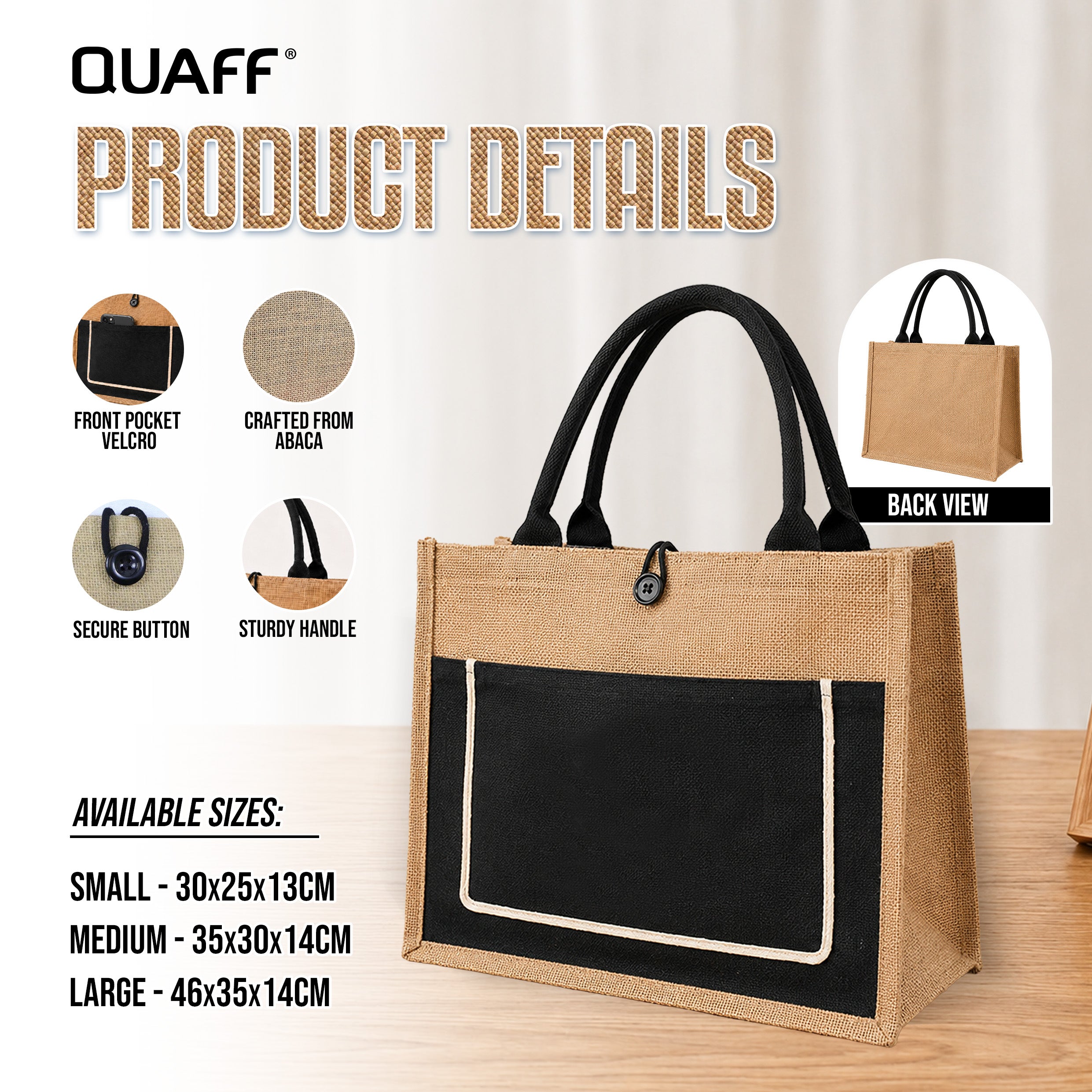 Abaca Burlap Tote Bags