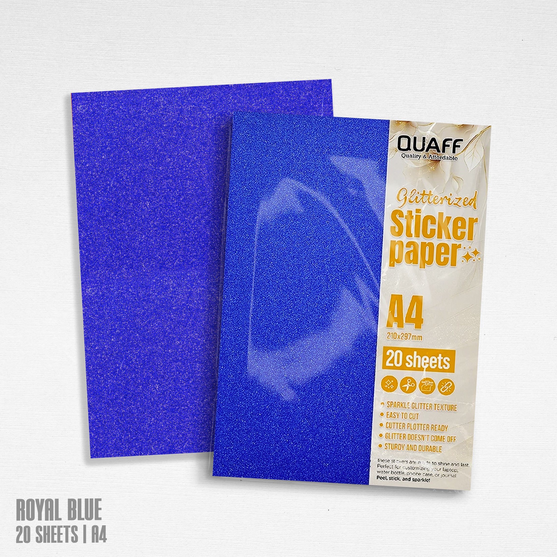 QUAFF Glitterized Sticker Paper (20 sheets/pack)