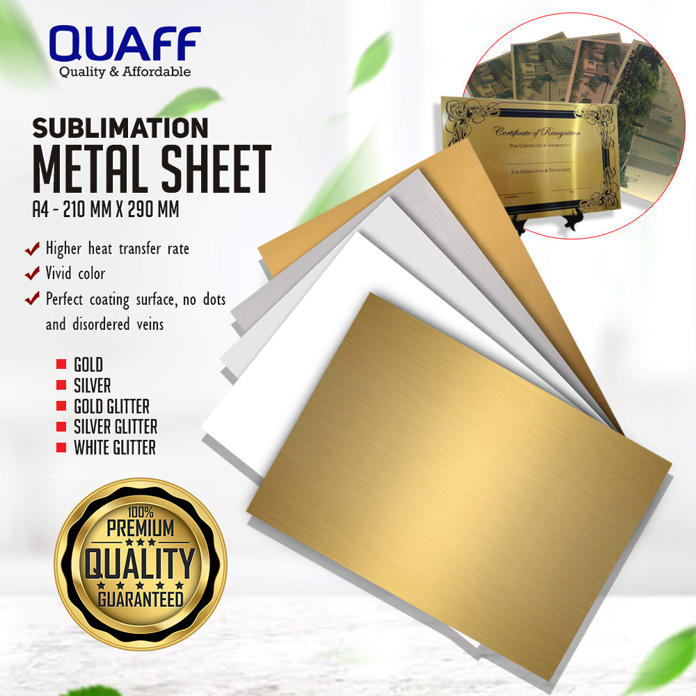 QUAFF Sublimation Metal Sheet(Glitter) A4 // A2