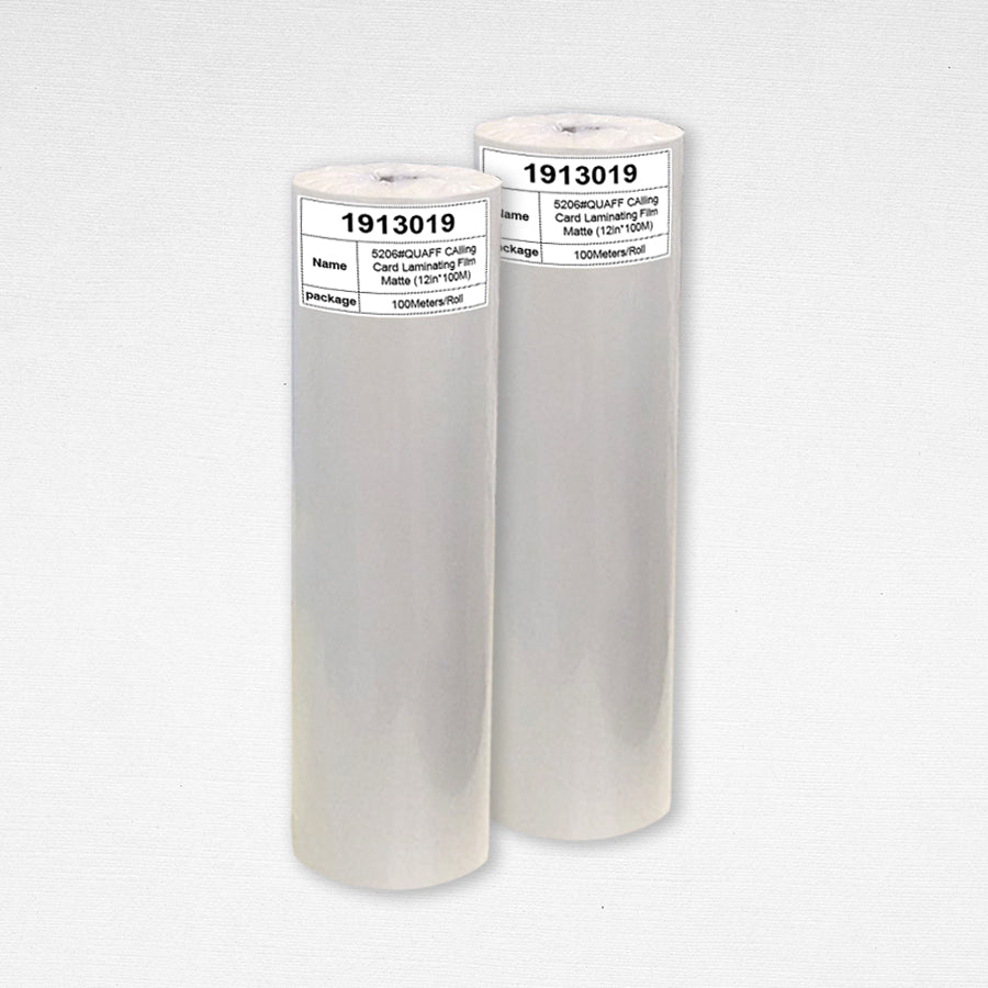 Quaff Calling Card Film 25 Micron Hot Lamination Process 8.5 Inches & 12 100 Meter
