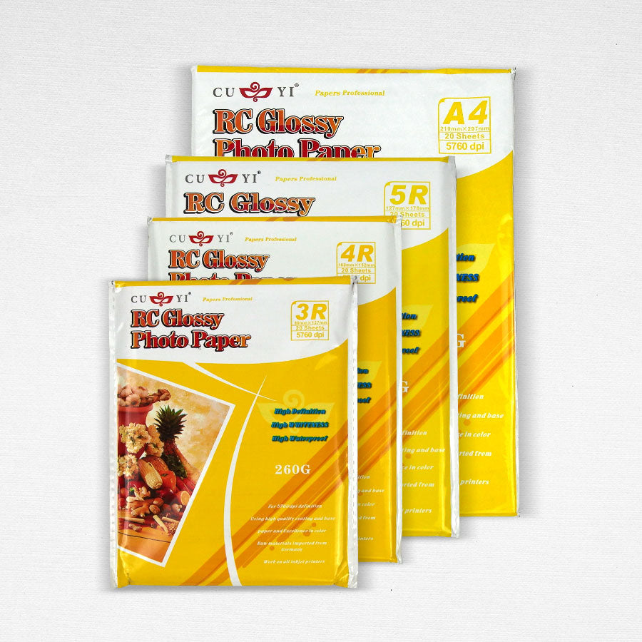 RC Glossy Photo Paper 3R / 4R / 5R / A4 / A3