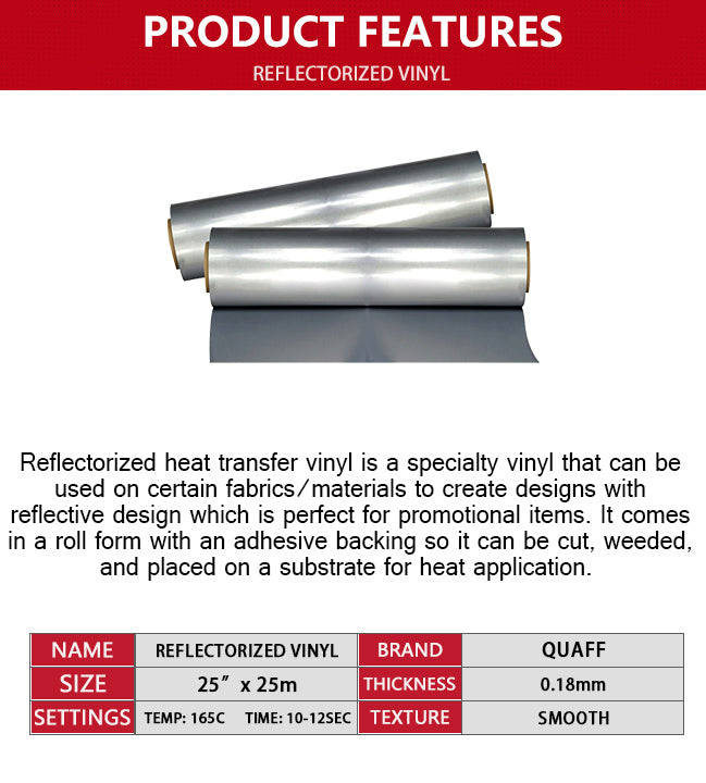 QUAFF Reflective Heat Transfer Film With Adhesive Carrier (CDR-CC)
