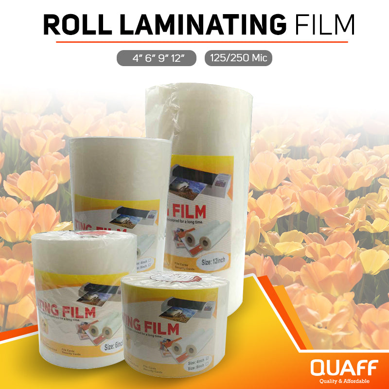 Quaff Laminating Film Roll 4inch/6inch/9inch/12inc