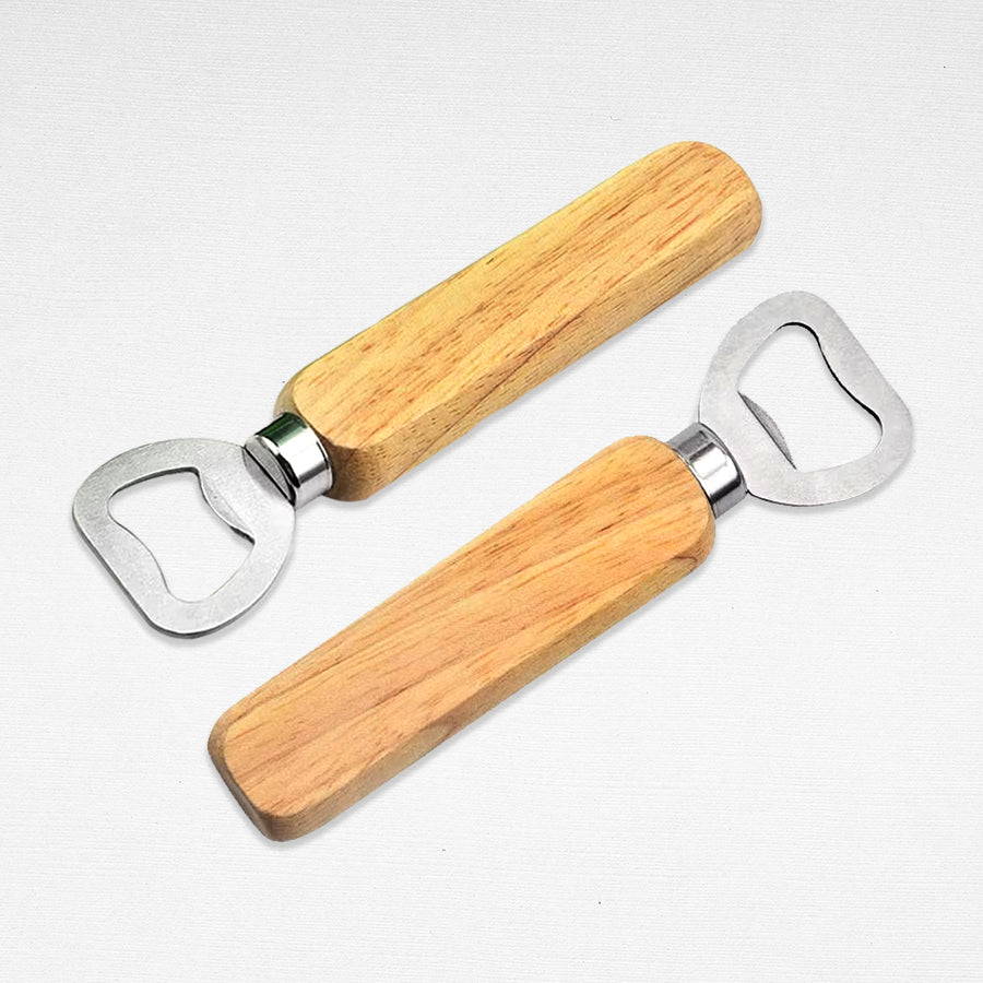 Solid Wood Handle Stainless Steel Bottle Opener