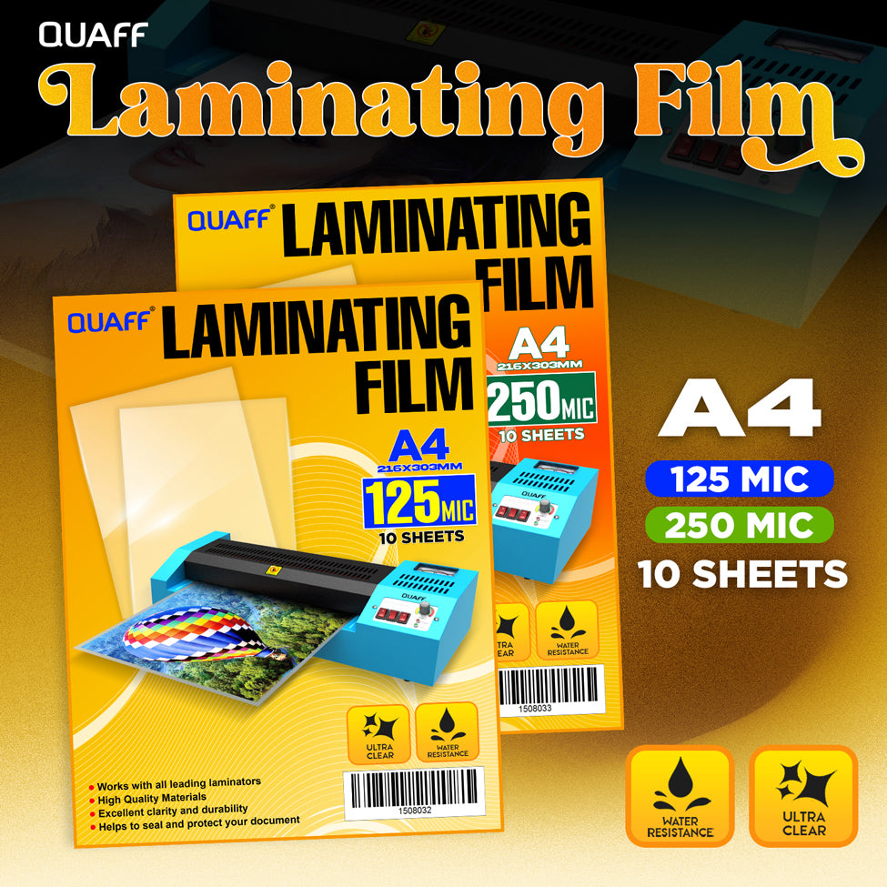 Quaff Laminating Film Short/Long/A4 (10 Sheets)