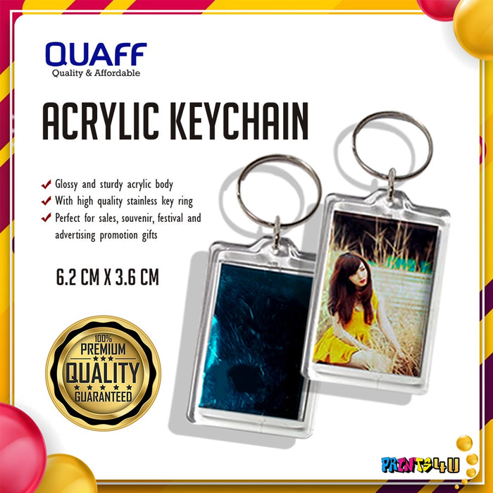 Keychain Inserter Photo Insert Acrylic Keychain Openable Key Chain 100 Pcs Pack