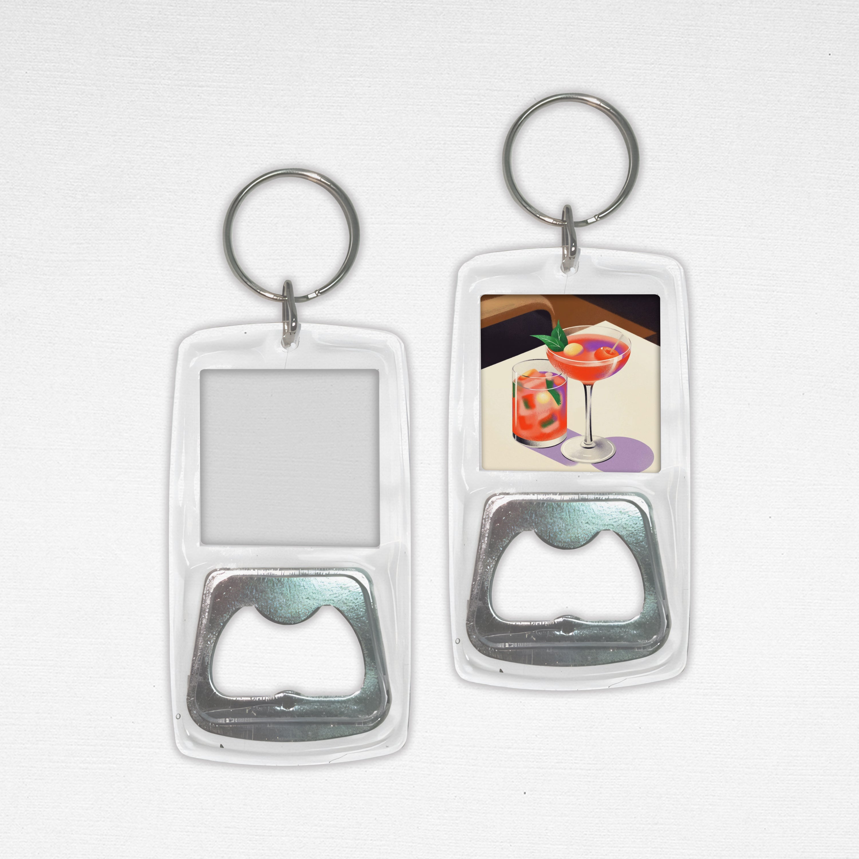 Photo Insert Acrylic Keychain Openable Key Chain 100 Pcs Pack