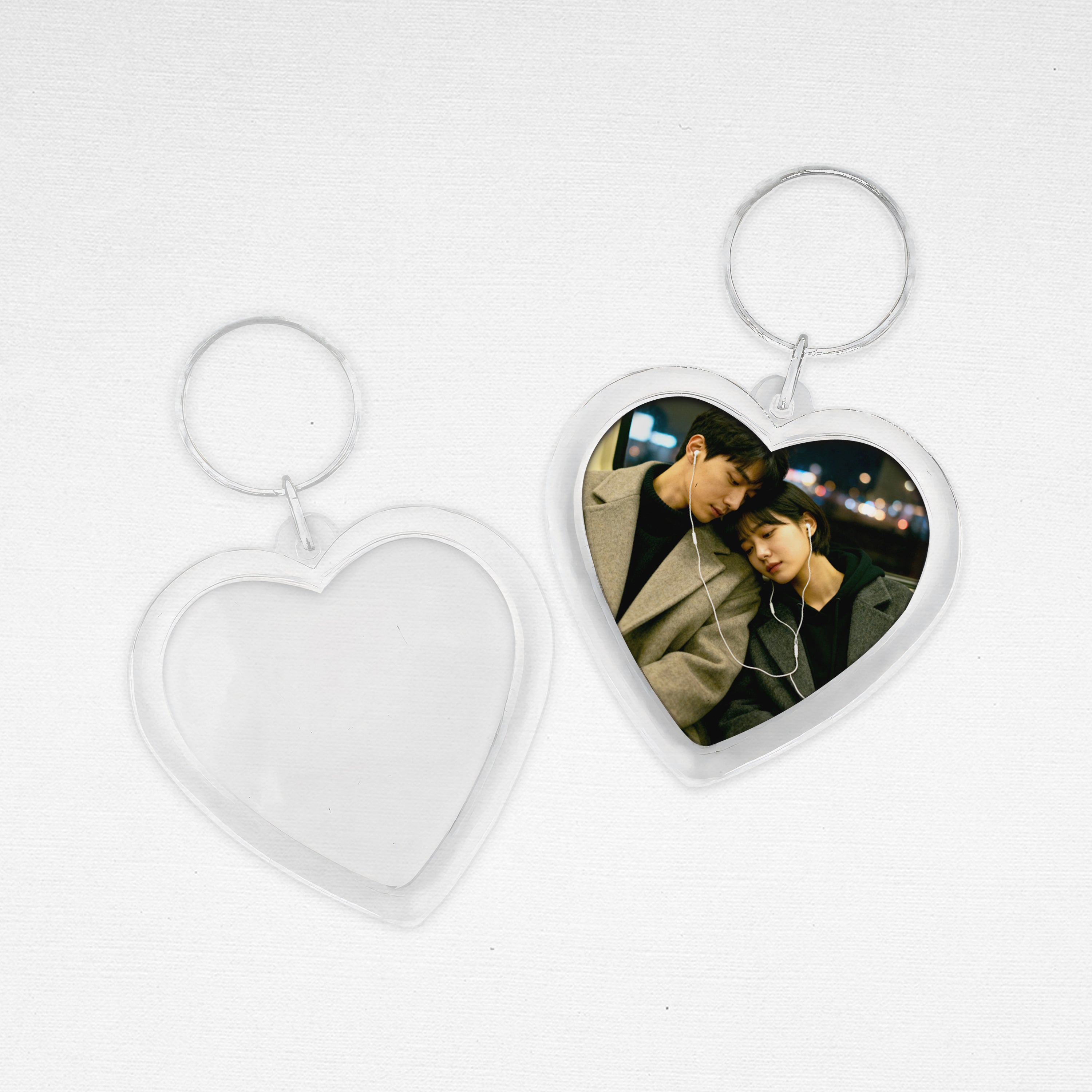 Photo Insert Acrylic Keychain Openable Key Chain 100 Pcs Pack