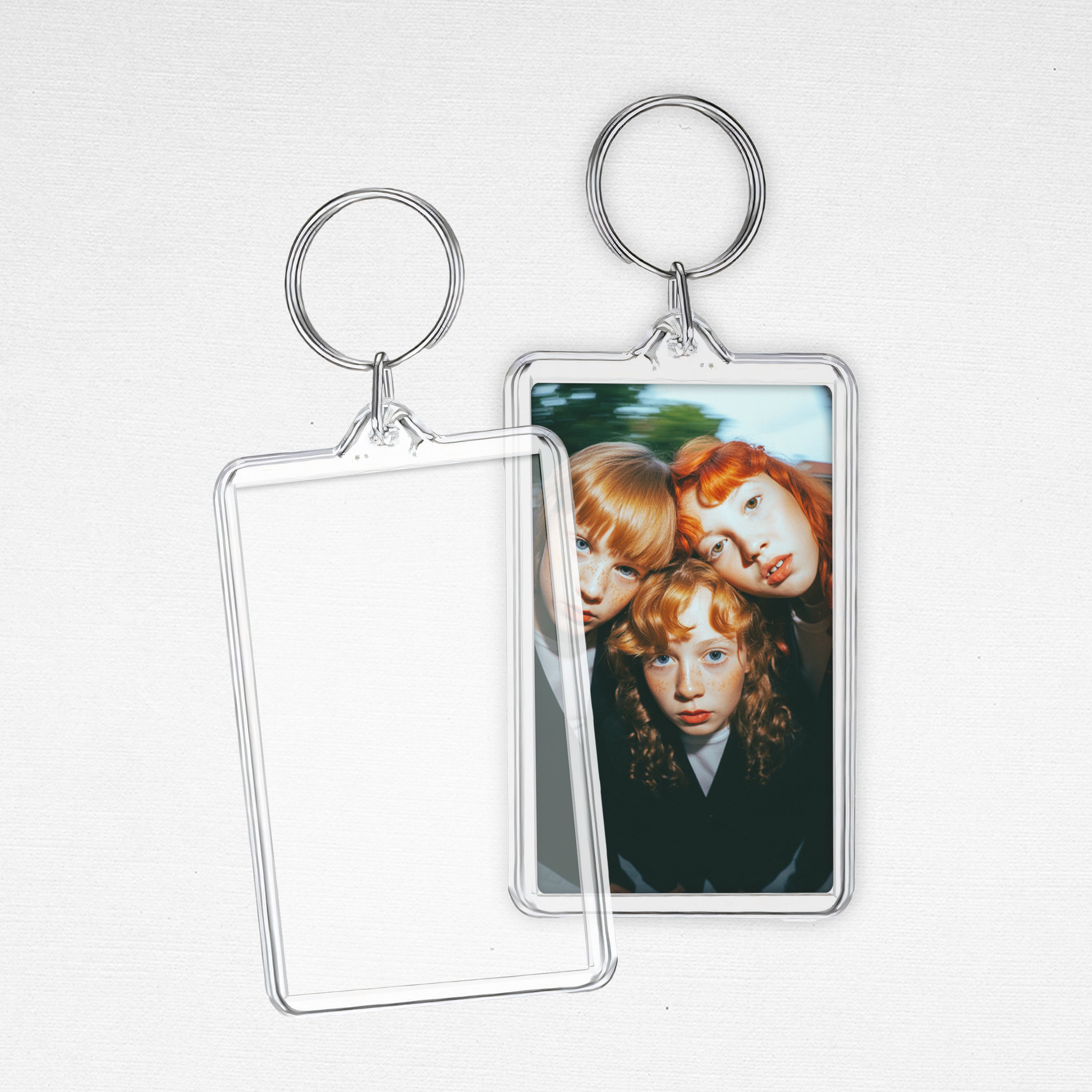 Photo Insert Acrylic Keychain Openable Key Chain 100 Pcs Pack