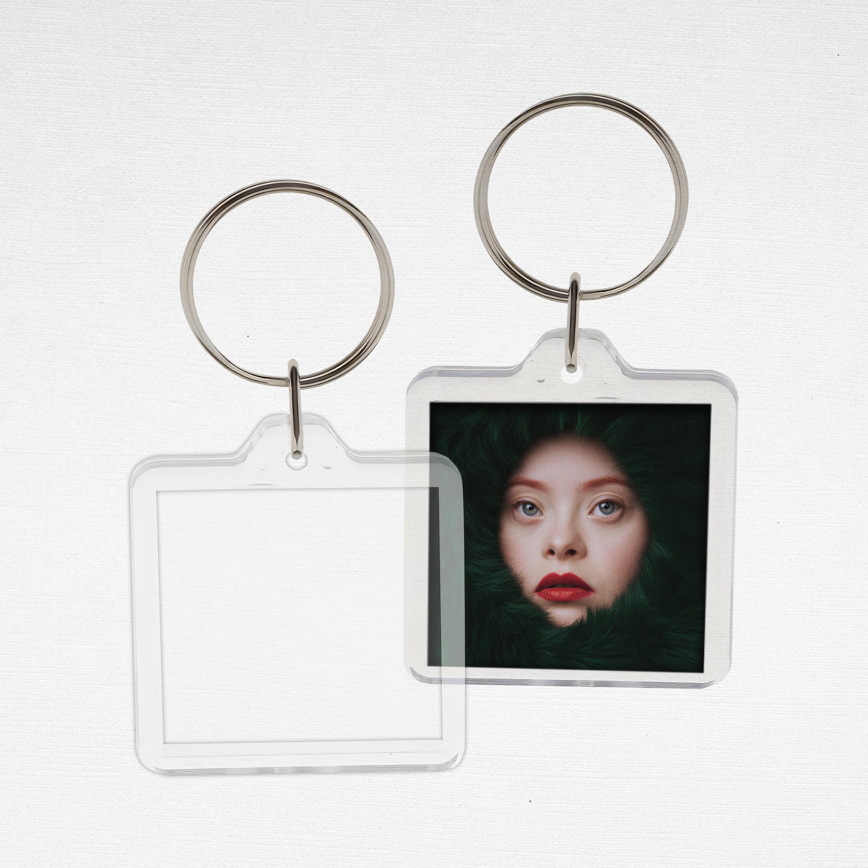 Photo Insert Acrylic Keychain Openable Key Chain 100 Pcs Pack