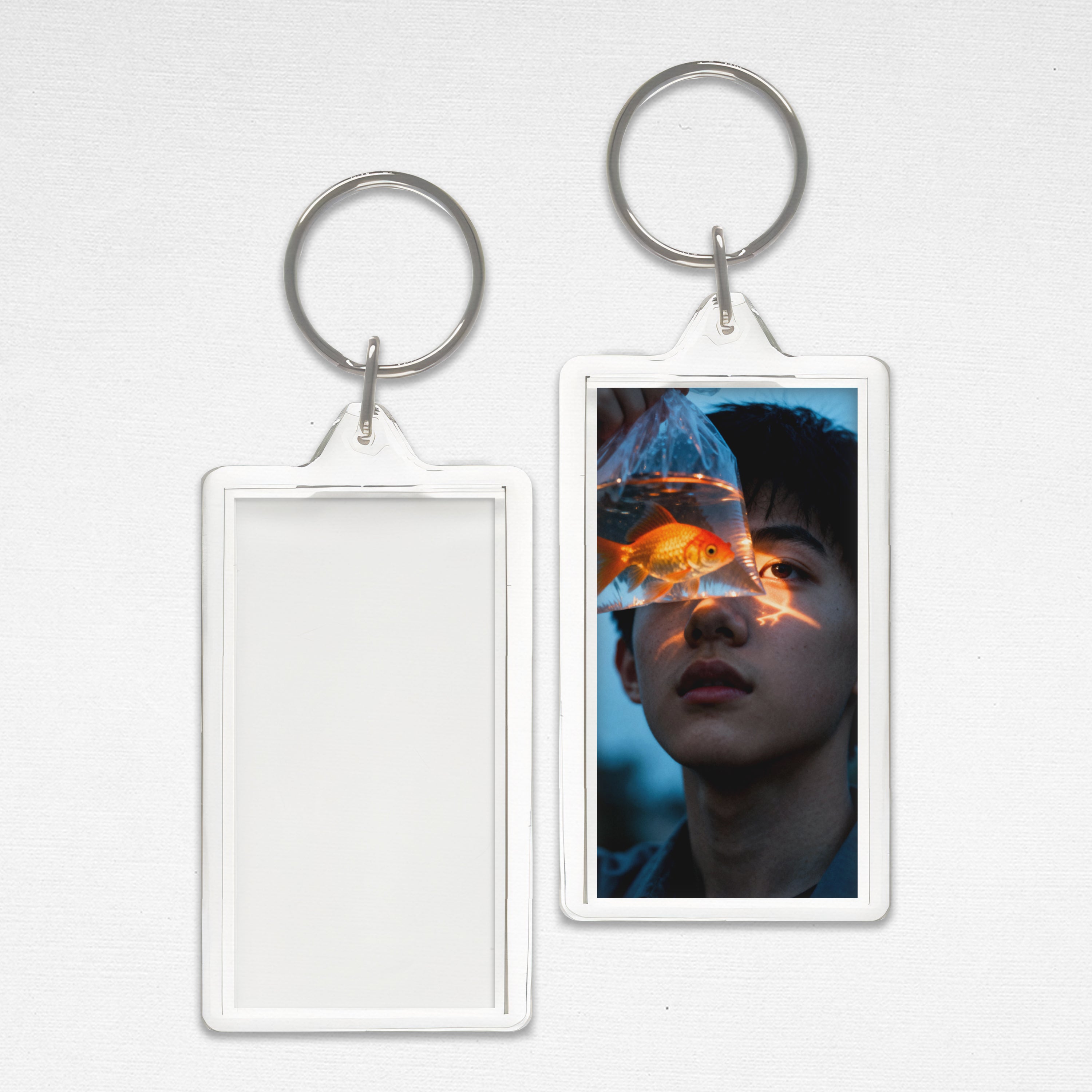 Photo Insert Acrylic Keychain Openable Key Chain 100 Pcs Pack
