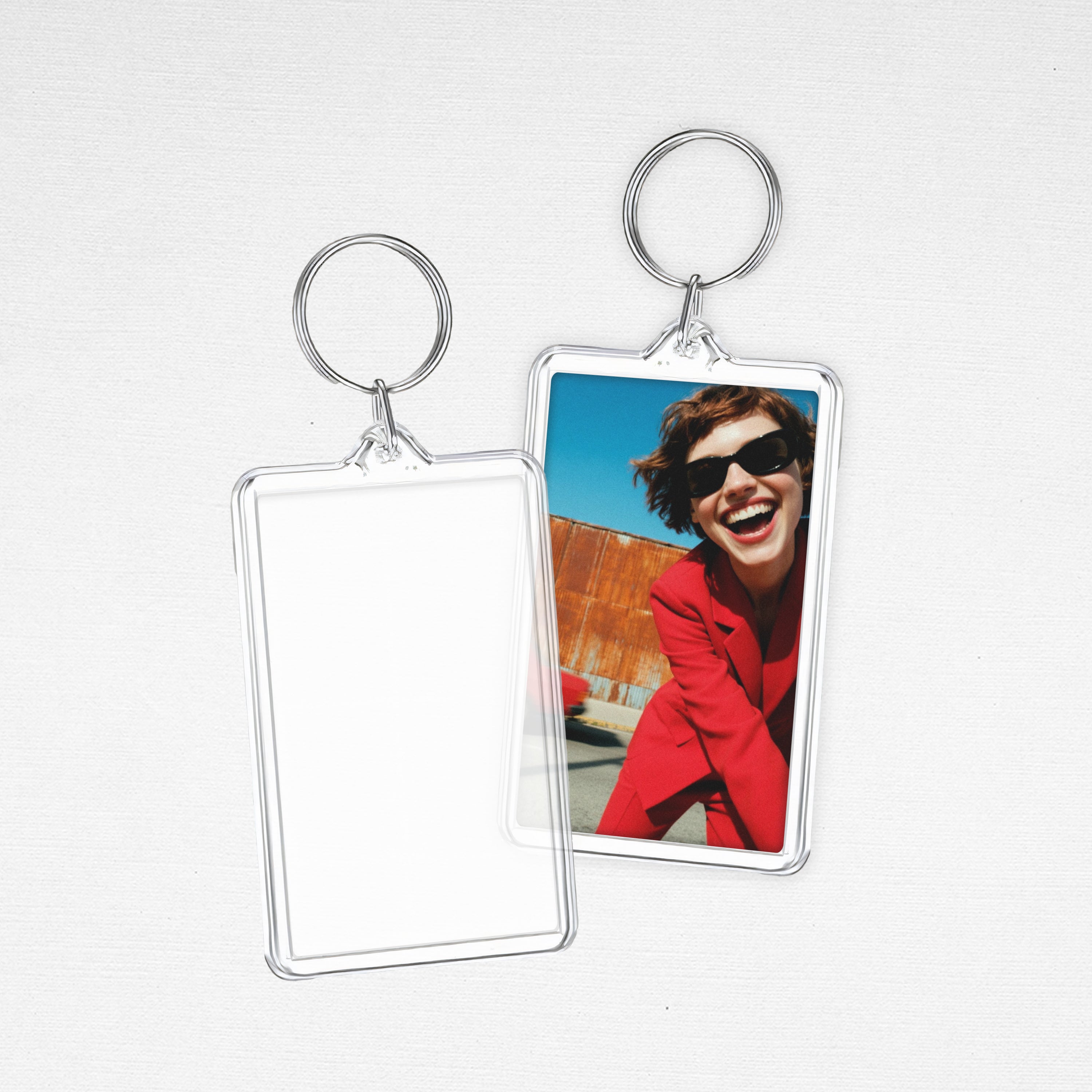 Photo Insert Acrylic Keychain Openable Key Chain 100 Pcs Pack