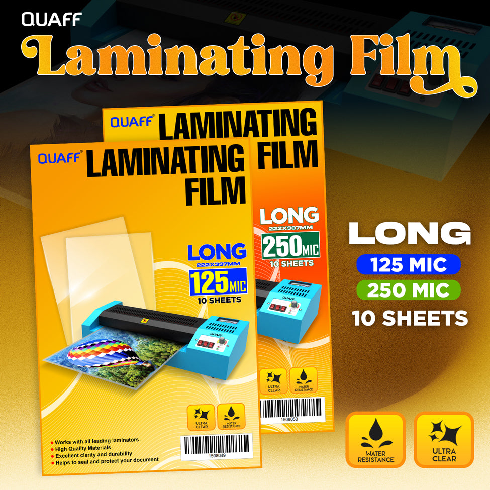 Quaff Laminating Film Short/Long/A4 (10 Sheets)