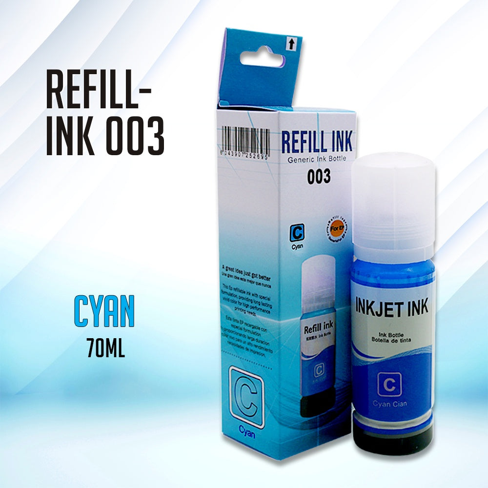 Refill Ink 003 For Ep L3110 L3210 L1110 L1210 L1250 L3116 L3216 L3150 L3250 L3156 L5190 L5290