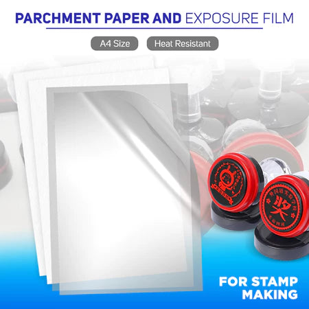 Transfer Paper for Flash Stamp (5sheets per order) Parchment Paper // Exposure Film