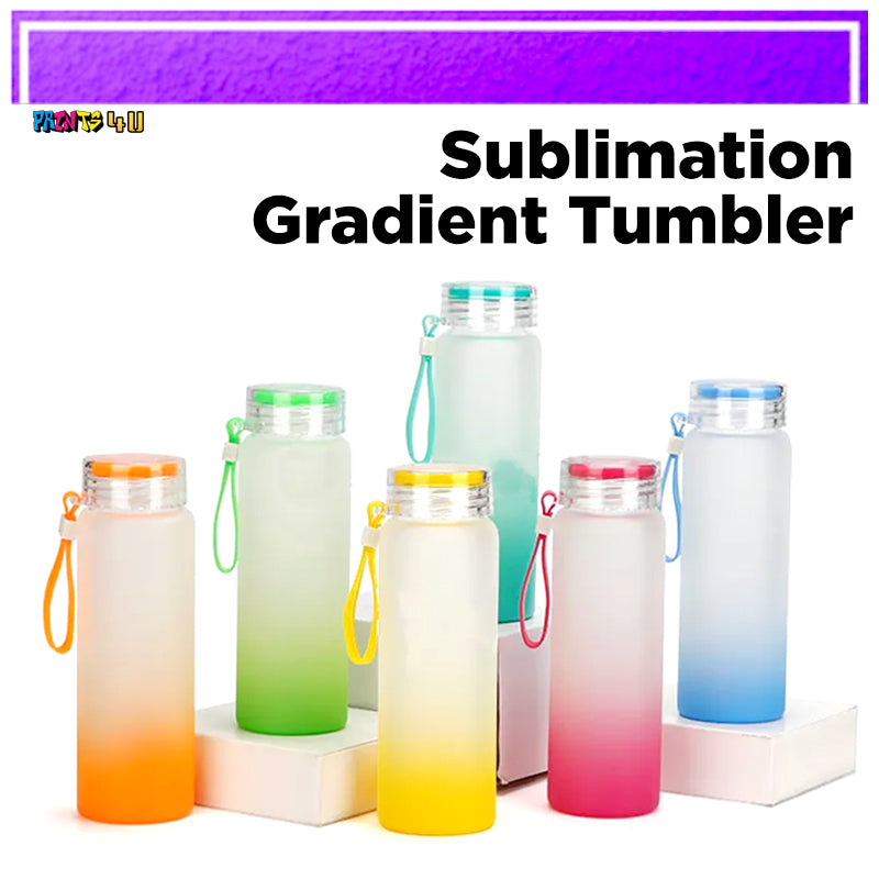 500ml Sublimation Printable Gradient Glass Bottle (Blanks)
