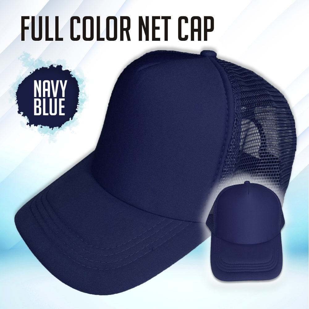 Full Color QUAFF Printable Mesh Cap for Men and Women Baseball Cap / Net Trucker Black Blue Red