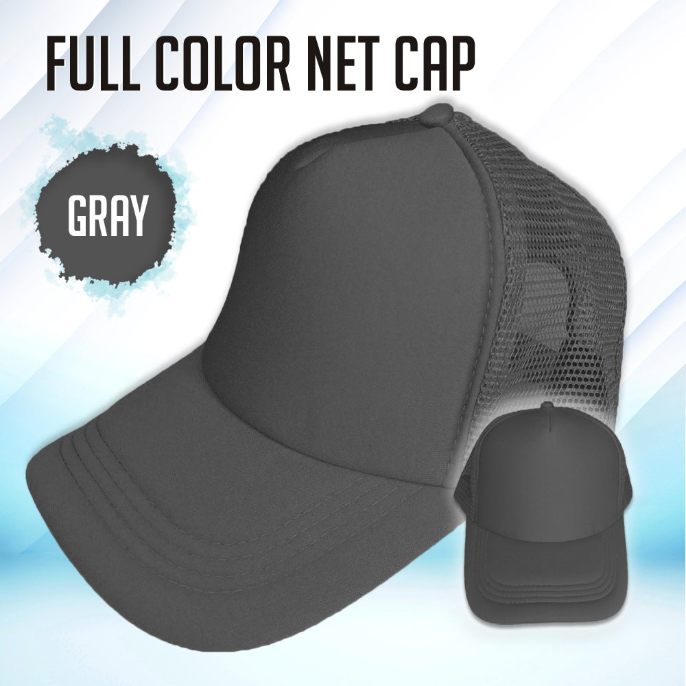 Full Color QUAFF Printable Mesh Cap for Men and Women Baseball Cap / Net Trucker Black Blue Red