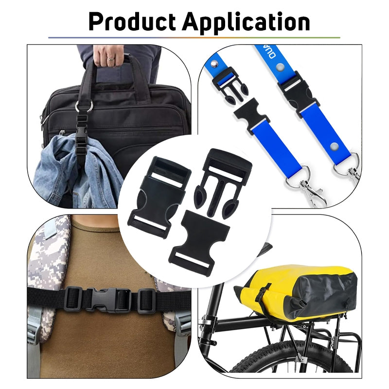 100pcs Black Button Dig Side Release Buckle For Id Lace Making